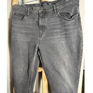 Lauren Ralph Lauren Jeans Womens 14 Black Gray Wash Classic Fit Mid Rise Denim